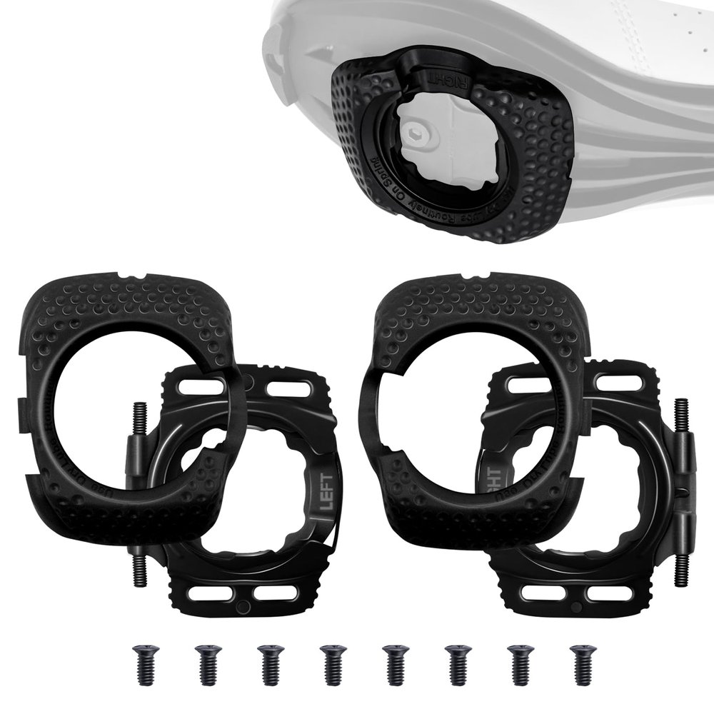 1 Pair Quick Release Cycling Shoes Cleats Self-Locking Pedal Aerodynamic for Wahoo for SpeedPlay for Zero (Black)