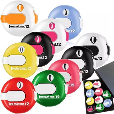 rideontogo Golf Score Counter Compact Golf Score Tracker Set of 10 Multi-Colored Mini Stroke Counters for Easy Scoring on The Green