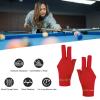 PATIKIL 10pcs 3 Finger Pool Glove Left Hand, Billiard Gloves Pool Cue Accessories for Shooter Carom Pool Snooker Cue Sport, Red view 4