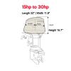 New Heavy Duty Boat Half Outboard Motor Engine Storage Fits Up to 15-30HP Motor Waterproof Sun Protection 210D Oxford Cloth Cover Black view 4