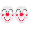 Amosfun 2Pcs Clown Mask with Adjustable Strap Child Teens Full Face Cosplay Mask Props Halloween Masquerade Carnival Circus Party Supply 6.69 x 8.66 Inch view 1