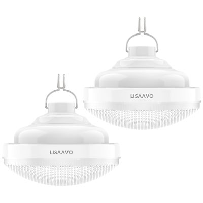 2PCS Tent Light Rechargeable 2400mAh LED Camping Light,IPX5 Waterproof for Camping,Outdoor,Power Outage
