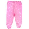 123 Bear 100% Cotton Baby Pants with Footies 100% Cotton Unisex Boys Girls (0-3 Months, 4-Pack Pink Pr) view 3