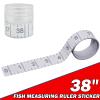 38" Boat Ruler Fish Measuring Sticker - Transparent Waterproof Decal Tape Measure - Clear Discreet Adhesive for Boat, Kayak, Net, Gaff, Table - 38 in Fish Rulers view 2