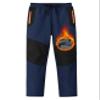 MoFiz Kids Boys Girls Hiking Snow Ski Pants Waterproof Winter Warm Elastic Waist Pants Thick Fleece Lined with Zipper Pocket Navy and Black X-Large view 1