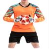 Kaerm Men's 2Pcs Padded Football Match Uniform Long Sleeve Goalkeeper Shirt and Shorts Football Goalkeeping Uniform Orange Medium view 1