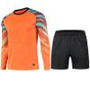 Kaerm Men's 2Pcs Padded Football Match Uniform Long Sleeve Goalkeeper Shirt and Shorts Football Goalkeeping Uniform Orange Medium view 3