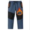 MoFiz Kids Boys Girls Hiking Snow Ski Pants Waterproof Winter Warm Elastic Waist Pants Thick Fleece Lined with Zipper Pocket Dusty Blue and Black X-Large view 1