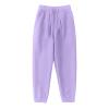 Girls Boys Sweatpants Fleece Athletic Workout Toddler Cargo Joggers for Sports Outdoor with Pocket (Purple, 9-11 Years) view 1