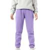 Girls Boys Sweatpants Fleece Athletic Workout Toddler Cargo Joggers for Sports Outdoor with Pocket (Purple, 9-11 Years) view 4