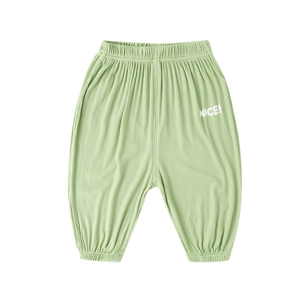 Kids Elastic Basic Harem Trousers Unisex Baby Boys Girls Casual Cotton Loose Long Baggy Pants Baby (Green, 2-3 Years)