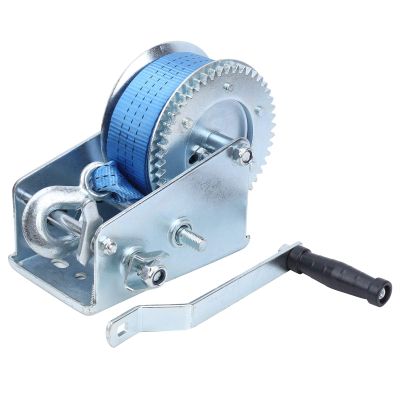 00LBS Webbing Hand cranking Winch Trailer Capstan Accessory for Yacht Boat Ship