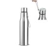 17oz/24oz/32 oz insulated water bottle,Stainless steel sports water bottle with strap; wide mouth leak-proof sports water bottle; suitable for office, travel, outdoor sports (17OZ/500ML) (17 OZ) view 1