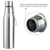 17oz/24oz/32 oz insulated water bottle,Stainless steel sports water bottle with strap; wide mouth leak-proof sports water bottle; suitable for office, travel, outdoor sports (17OZ/500ML) (17 OZ) view 2