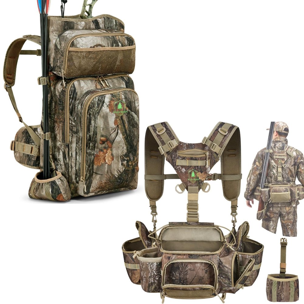 Wild Cedar Bow Hunting Backpack + Hunting Fanny Waist Pack