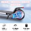 Electric Scooter for Kids Ages 6-12, 150W Motor, 4/7/11 Mph, 60 mins Ride Time, Adjustable Speed, LED Display, Colorful Lights, Electronic Brake, Foldable Kids Electric Scooter,UL2272 Certified(Black) view 4