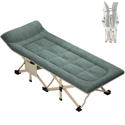 Camping Cot for Sleeping, Foldable Bed with Pillow Skin-Friendly and Breathable Fabric Comfortable Roll Away Beds for Adults Outdoor Indoor, 10-Foot Supports