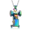 AIWENXI Tractor Cremation Jewelry Urns Necklaces for Ashes Stainless Steel Small Train Design Holder Keepsakes Memorial Urns Pendant Jewelry for Men Women Gifts view 1
