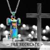 AIWENXI Tractor Cremation Jewelry Urns Necklaces for Ashes Stainless Steel Small Train Design Holder Keepsakes Memorial Urns Pendant Jewelry for Men Women Gifts view 3