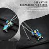 AIWENXI Tractor Cremation Jewelry Urns Necklaces for Ashes Stainless Steel Small Train Design Holder Keepsakes Memorial Urns Pendant Jewelry for Men Women Gifts view 4
