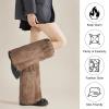XEPST Faux Fur Fuzzy Leg Warmers Furry Boot Covers for Women, Women's Fur Leg Warmers Warm Fuzzy Boot Cuff Boot Sleeves for Party Costumes, Khaki view 3