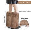 XEPST Faux Fur Fuzzy Leg Warmers Furry Boot Covers for Women, Women's Fur Leg Warmers Warm Fuzzy Boot Cuff Boot Sleeves for Party Costumes, Khaki view 4