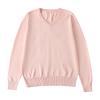School Girl Boy V Neck Solid Color Sweater Cardigan Long Sleeve Knit Top for 4 to 7 Years Shirts for (Pink, 16-18 Years) view 1