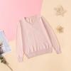 School Girl Boy V Neck Solid Color Sweater Cardigan Long Sleeve Knit Top for 4 to 7 Years Shirts for (Pink, 16-18 Years) view 2