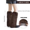 XEPST Faux Fur Fuzzy Leg Warmers Furry Boot Covers for Women, Women's Fur Leg Warmers Warm Fuzzy Boot Cuff Boot Sleeves for Party Costumes, Brown view 2
