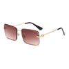 Metal Small Sunglasses Women Men Rectangle Vintage Hip Hop Sun Glasses Female Eyewear UV400,gradient tea,One size view 1