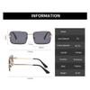 Metal Small Sunglasses Women Men Rectangle Vintage Hip Hop Sun Glasses Female Eyewear UV400,gradient tea,One size view 2
