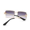 Metal Small Sunglasses Women Men Rectangle Vintage Hip Hop Sun Glasses Female Eyewear UV400,gradient tea,One size view 4