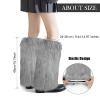 XEPST Faux Fur Fuzzy Leg Warmers Furry Boot Covers for Women, Women's Fur Leg Warmers Warm Fuzzy Boot Cuff Boot Sleeves for Party Costumes, Gray view 2