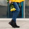 HISEA Women's Short Chelsea Boots Ankle Rubber Rain Boots for Garden Waterproof view 3