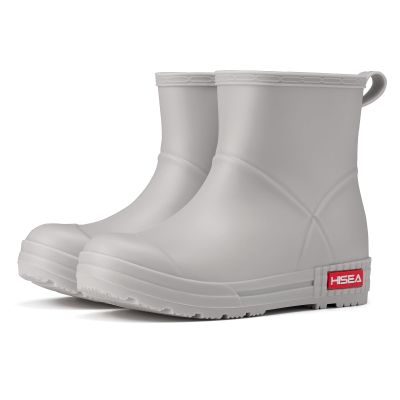 HISEA Women's Short Chelsea Boots Ankle Rubber Rain Boots for Garden Waterproof