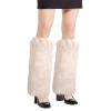 XEPST Faux Fur Fuzzy Leg Warmers Furry Boot Covers for Women, Women's Fur Leg Warmers Warm Fuzzy Boot Cuff Boot Sleeves for Party Costumes, KApricot view 1