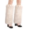 XEPST Faux Fur Fuzzy Leg Warmers Furry Boot Covers for Women, Women's Fur Leg Warmers Warm Fuzzy Boot Cuff Boot Sleeves for Party Costumes, KApricot view 4