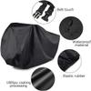 Gumney Bike Seat Cover for 3 Bikes, Waterproof Dust Resistant Bike Saddle Cushion Protector with Storage Bag Rain Cover Accessories for Men Women, Black view 3