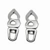 HAIWEN Marine 316 Stainless Steel Quick Release Snap Shackle,360 Degree Rotation Sailing Rigging Fast Eye Snap Hook (2Pcs, Length:86mm/3") view 1