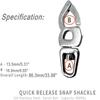 HAIWEN Marine 316 Stainless Steel Quick Release Snap Shackle,360 Degree Rotation Sailing Rigging Fast Eye Snap Hook (2Pcs, Length:86mm/3") view 4
