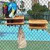 HAORIZISHOP Pickleball Paddle Rackpickleball Holder,for Fence and Wall Solid Wood Pickleball Paddle Holder,Holds 4 Paddles,with Hooks (2) view 1