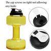 1pc Fitness Dumbbell Plastic Kettle Home Sports Hiking Portable Water Bottle 2.2l Large Capacity Outdoor Sports Travel Kettle view 2