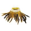 haozaikeji Women Feather Shawl with Mask, Gothic Feather Neck Collar Feather Cape Shawl for Halloween Carnival Dance Costume view 3