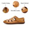Asifn Mens Sports Sandals Summer Closed Toe Beach Shoes Outdoor Breathable Non-Slip Fisherman Shoes Adjustable Casual Shoes Yellow 8.5 US view 2