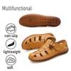 Asifn Mens Sports Sandals Summer Closed Toe Beach Shoes Outdoor Breathable Non-Slip Fisherman Shoes Adjustable Casual Shoes Yellow 8.5 US view 4