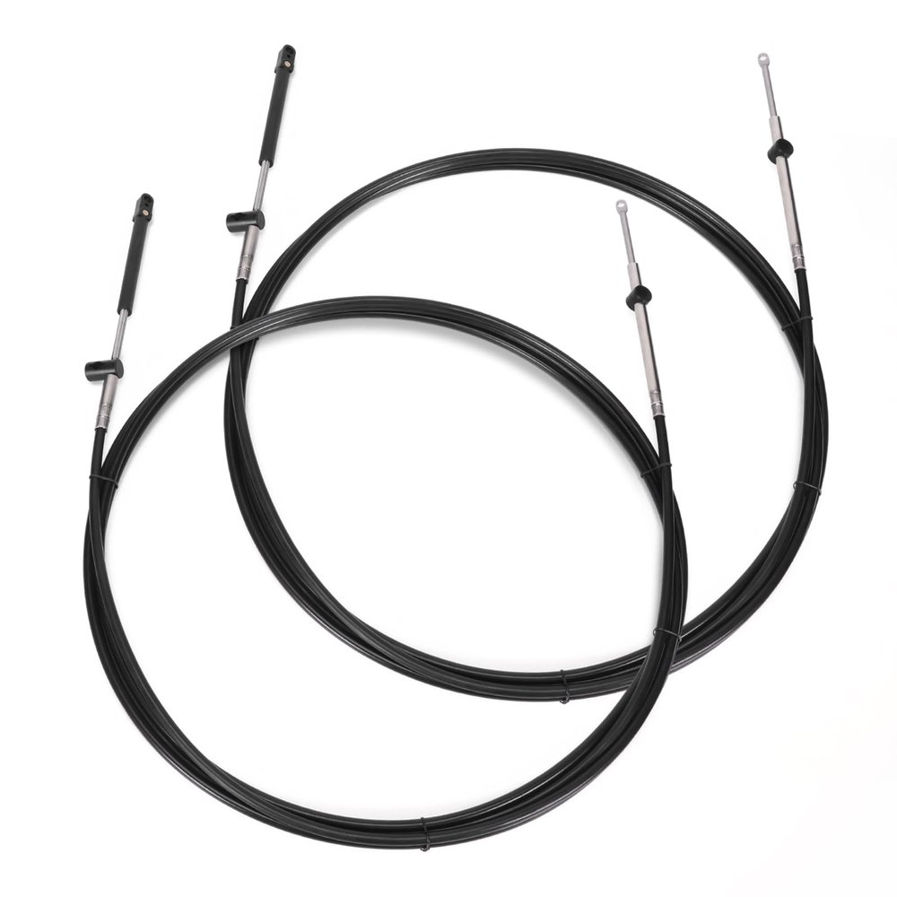 Atesilor 2pcs 15FT Gen1 Boat Throttle and Shift Cables Compatible with Mercury MerCruiser Marine Force Outboard Engine 600A Controller, Replace CC17915