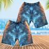 Wolf Face Men's Swim Trunks - Mighty Wolf Hawaiian Shorts for Men, Men's Summer Bathing Shorts Set 41 Size M view 3