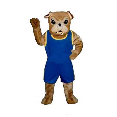 Sportsman Bulldog Mascot Costume Adult Size for Men & Women with Built-in Fan Inside the Head