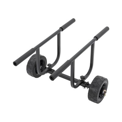 CheriMuMu Heavy Duty Kayak Cart, Width Adjustable Canoe Cart with 8inch Beach Wheels, Boat Dolly Cart Transport Carrier, Detachable Trolley for Canoes Paddleboards Float Mats, 220.46lbs Load Capacity