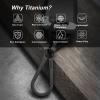 PJYTAC Titanium Carabiner for Keys - Minimalist Key Clip, Secure Clip - Gifts for Men and Women view 4